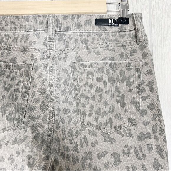 KUT From The Kloth | Connie Leopard Print High Waist Skinny Ankle Jeans Size 4 - Picture 3 of 8